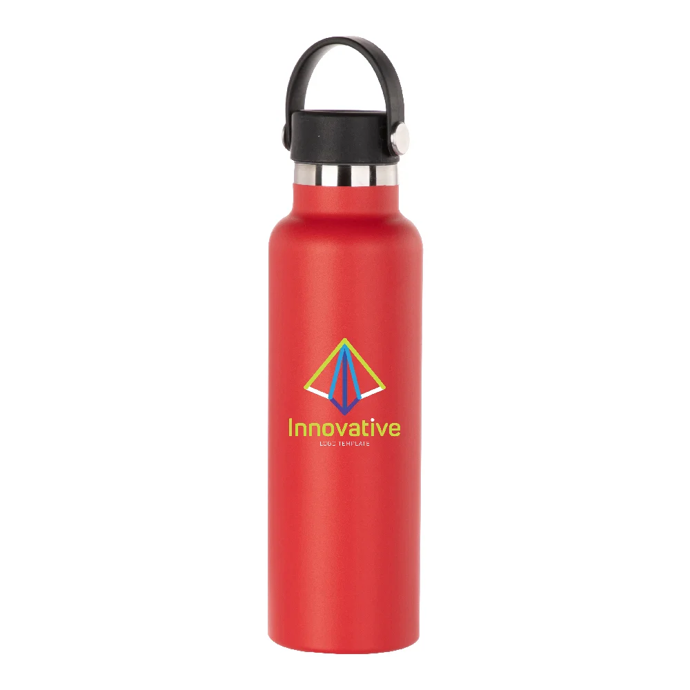600ml Powder Coated Sports Bottle (Red) thumbnail 3
