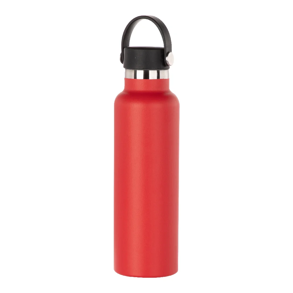 600ml Powder Coated Sports Bottle (Red) thumbnail 1