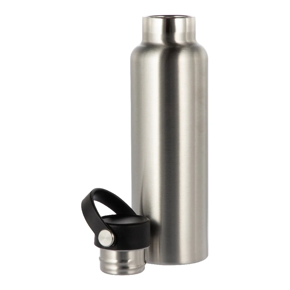 600ml Powder Coated Sports Bottle (Silver) thumbnail 3