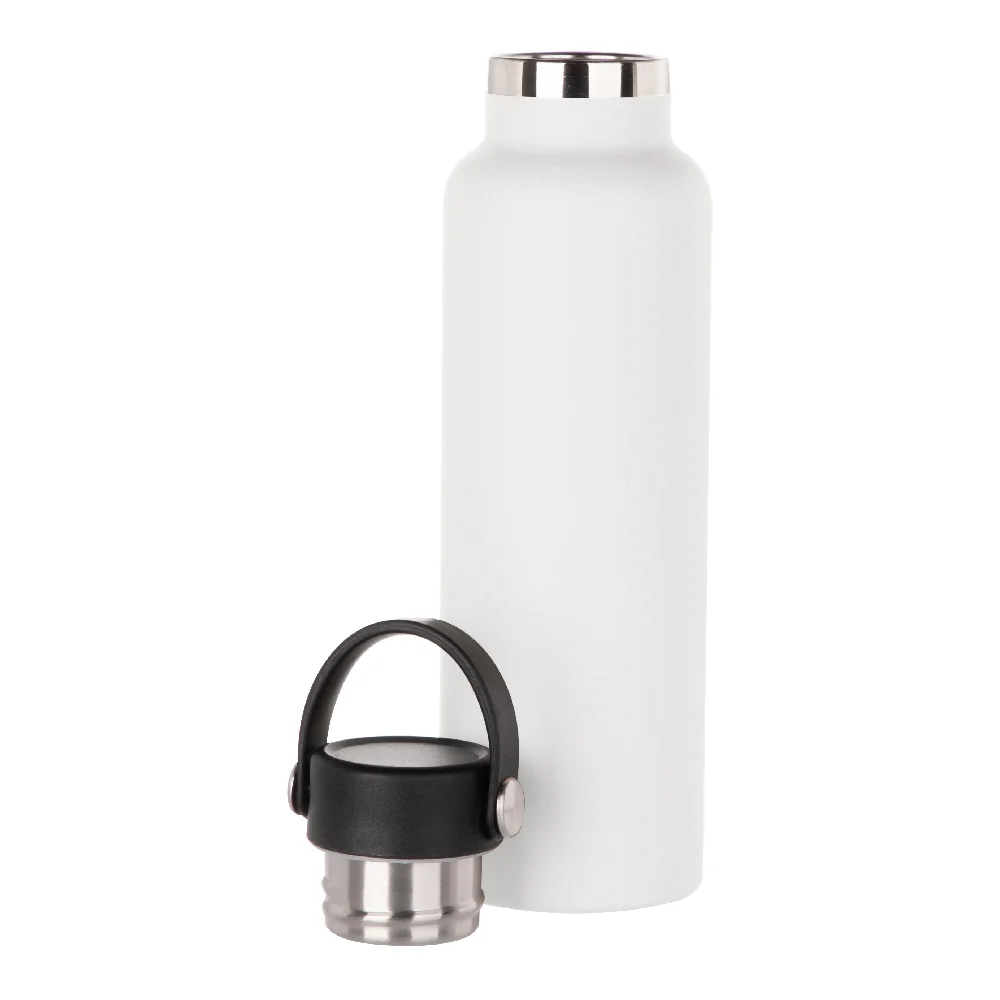 600ml Powder Coated Sports Bottle (White) thumbnail 3