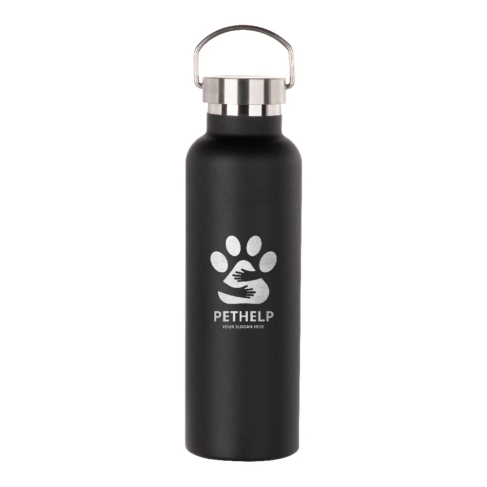 750ml Powder Coated Sports Bottle (Black) thumbnail 2