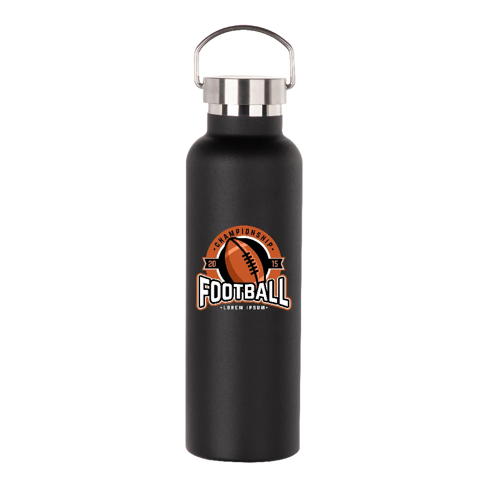 750ml Powder Coated Sports Bottle (Black) thumbnail 3