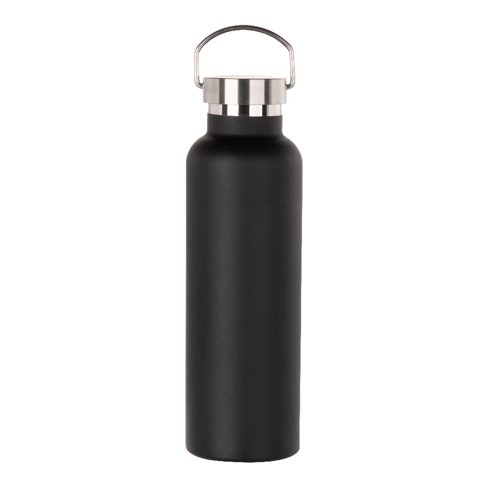 750ml Powder Coated Sports Bottle (Black) thumbnail 1