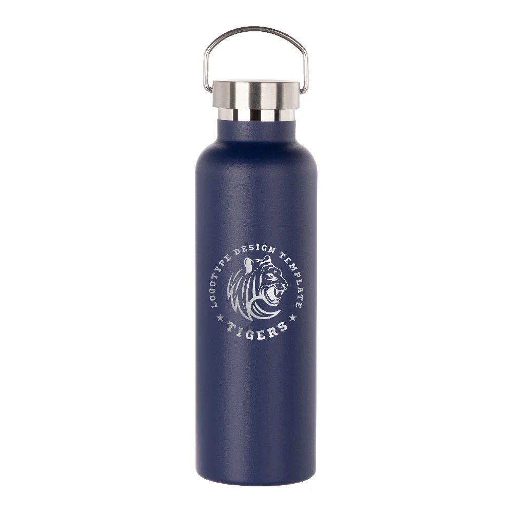 750ml Powder Coated Sports Bottle (Dark Blue) thumbnail 2