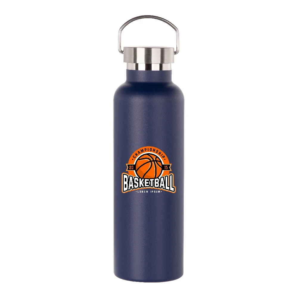 750ml Powder Coated Sports Bottle (Dark Blue) thumbnail 3