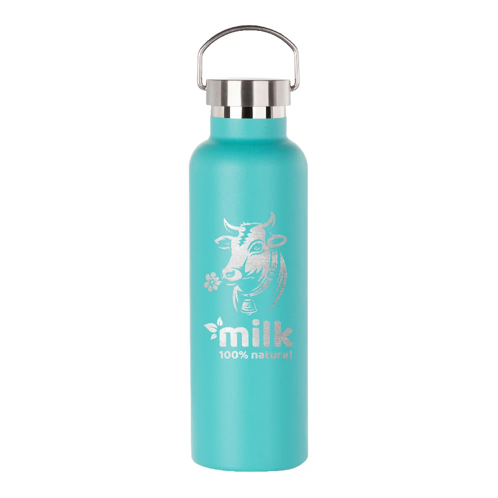 750ml Powder Coated Sports Bottle (Mint Green) thumbnail 2