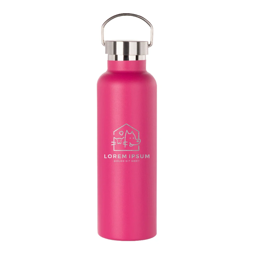 750ml Powder Coated Sports Bottle (purple red) thumbnail 2