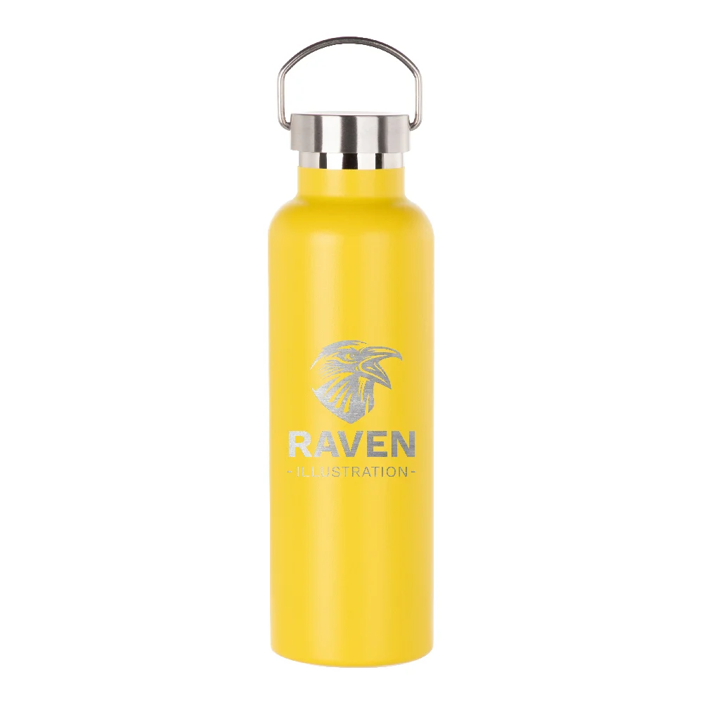 750ml Powder Coated Sports Bottle (Yellow) thumbnail 2