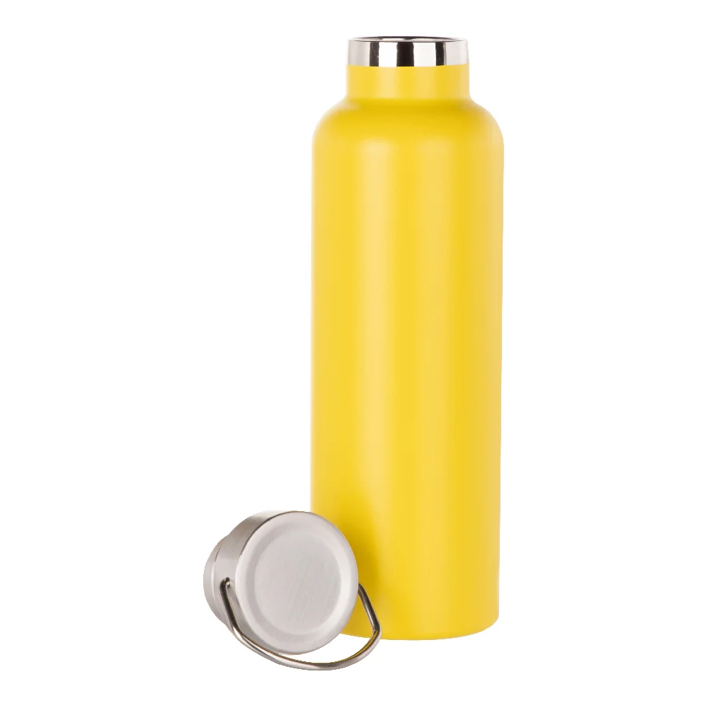 750ml Powder Coated Sports Bottle (Yellow) thumbnail 4
