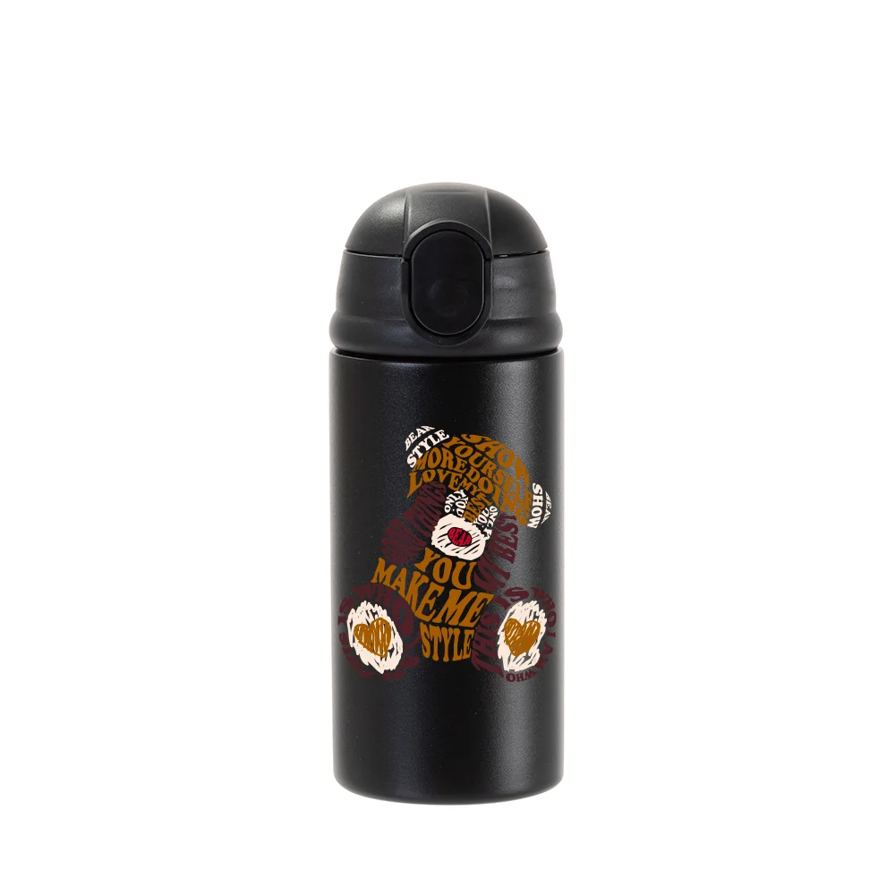 12oz/360ml Kids Stainless Steel Bottle (Powder Coated, Dark Blue) thumbnail 3