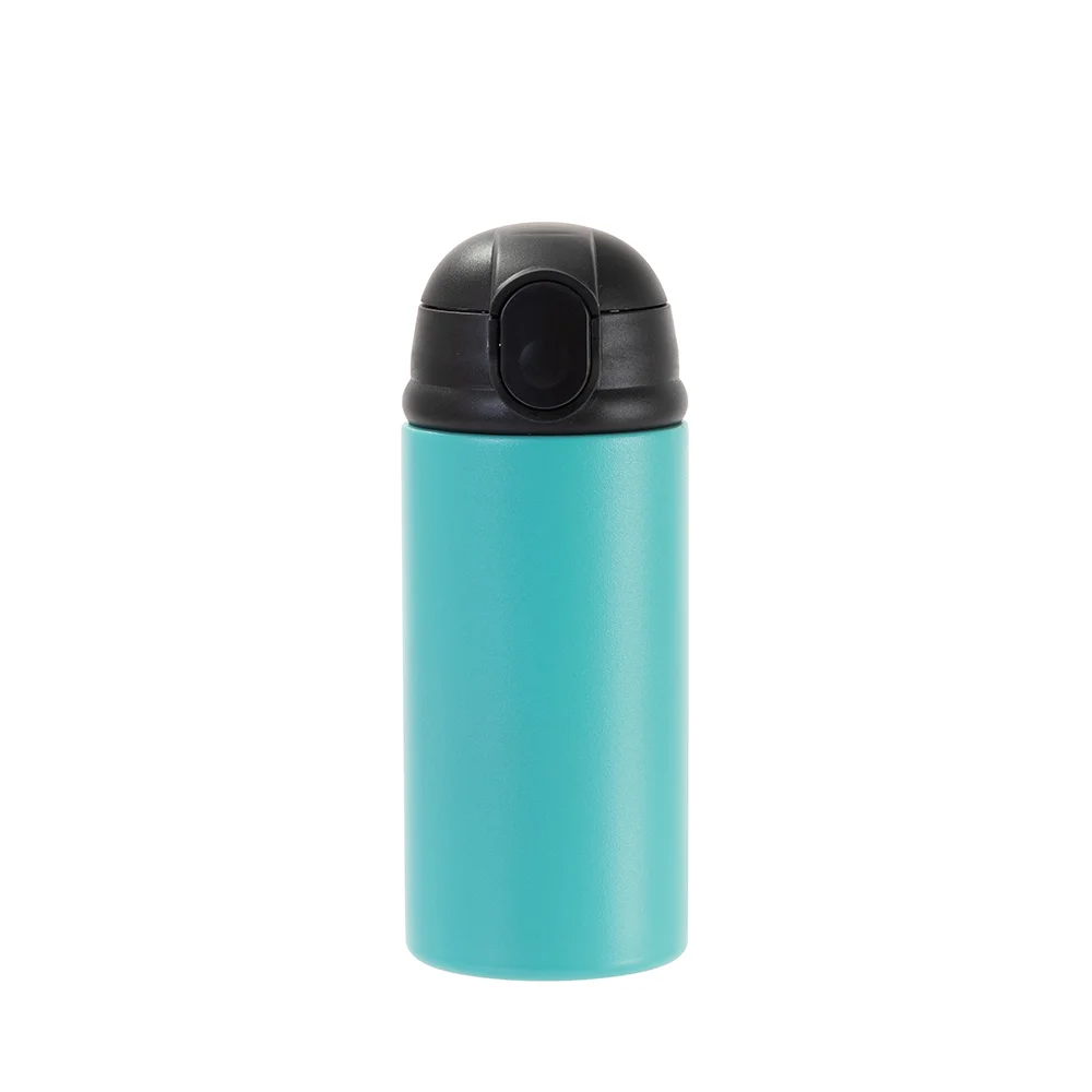 12oz/360ml Kids Stainless Steel Bottle (Powder Coated, Mint Green) thumbnail 1
