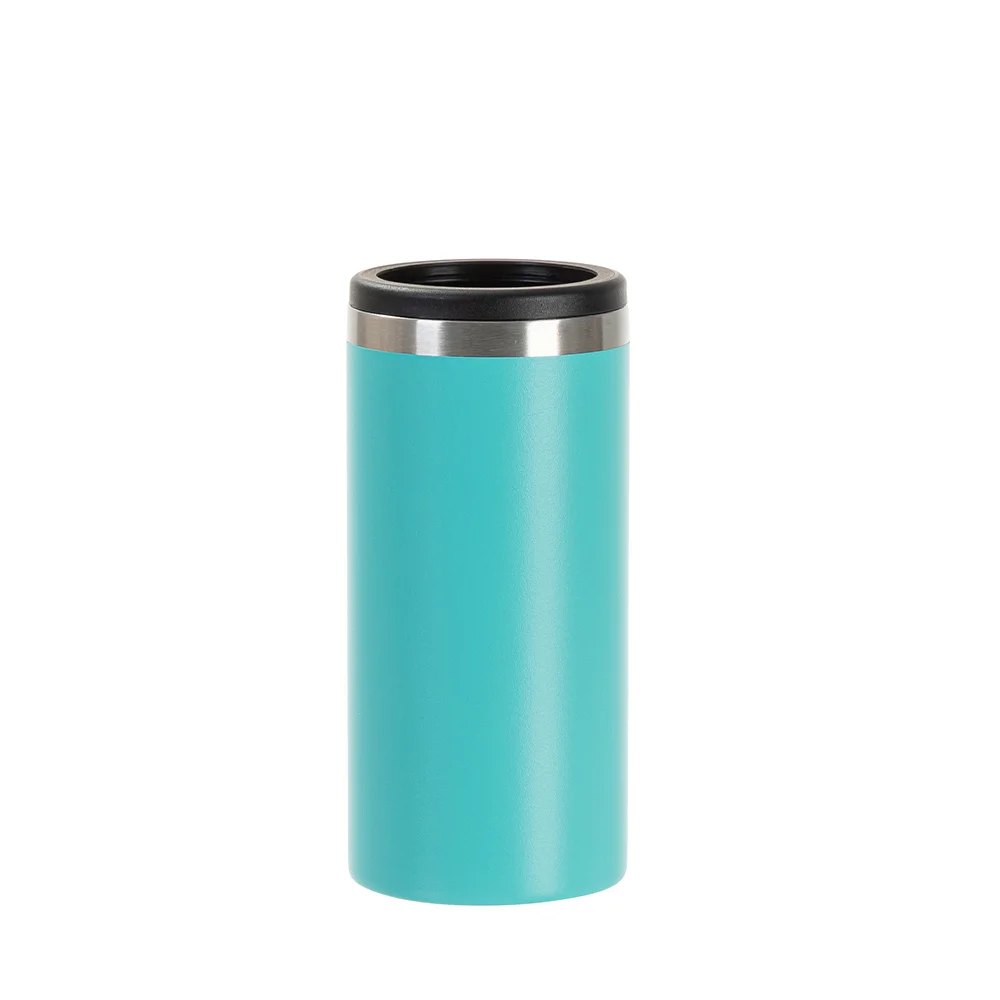 12oz/350ml Stainless Steel Slim Can Cooler (Powder Coated, Mint Green) thumbnail 1