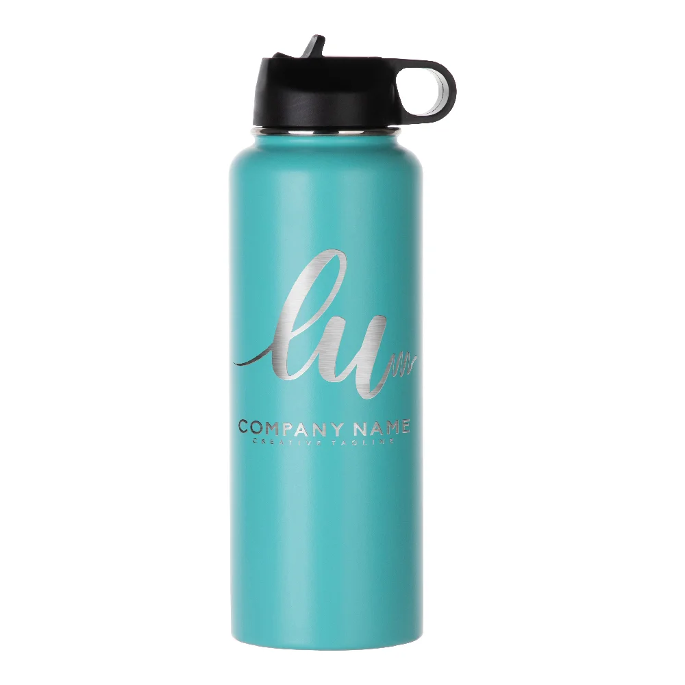 40oz 1200ml Large Powder Coated Blank Water Bottle (Mint Green) thumbnail 2