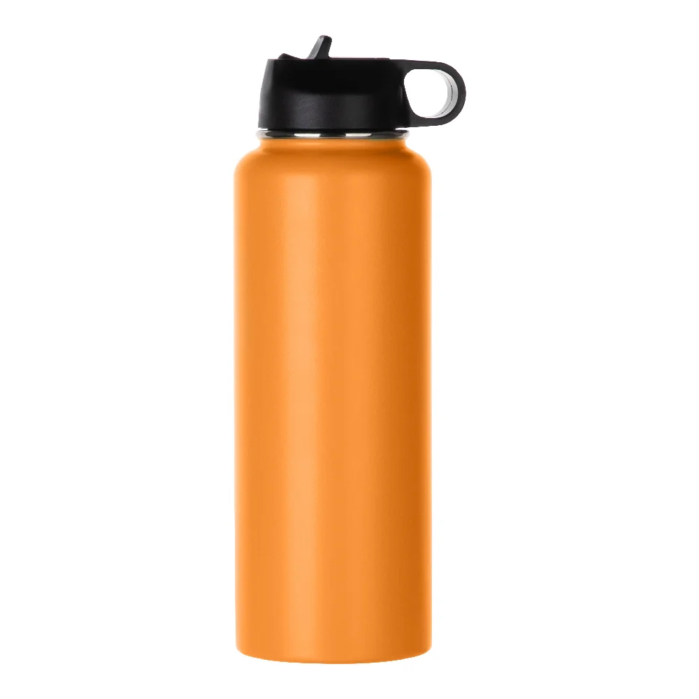 40oz 1200ml Large Powder Coated Blank Water Bottle (Orange) thumbnail 1