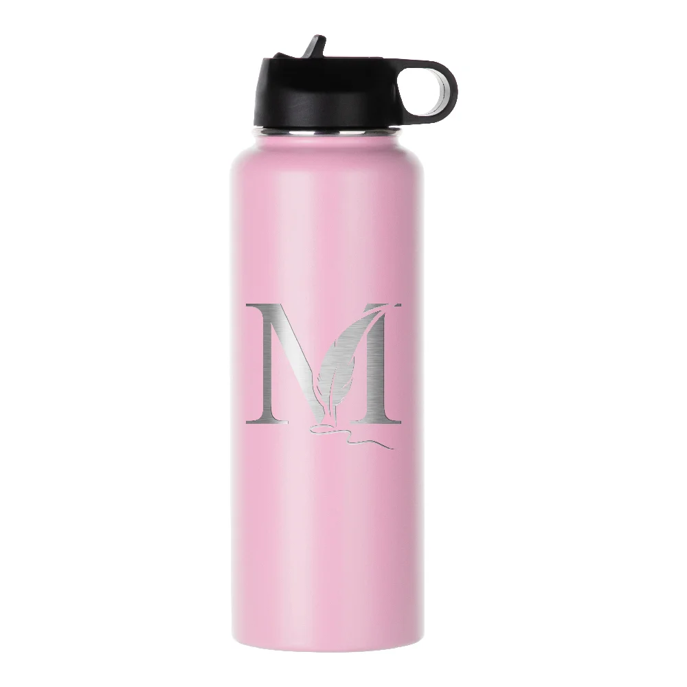 40oz 1200ml Large Powder Coated Blank Water Bottle (Pink) thumbnail 2