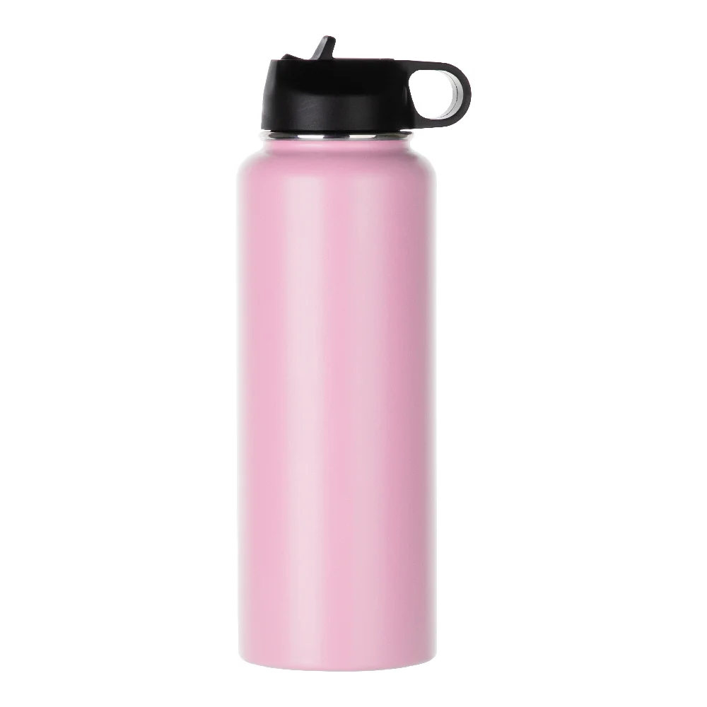 40oz 1200ml Large Powder Coated Blank Water Bottle (Pink) thumbnail 1