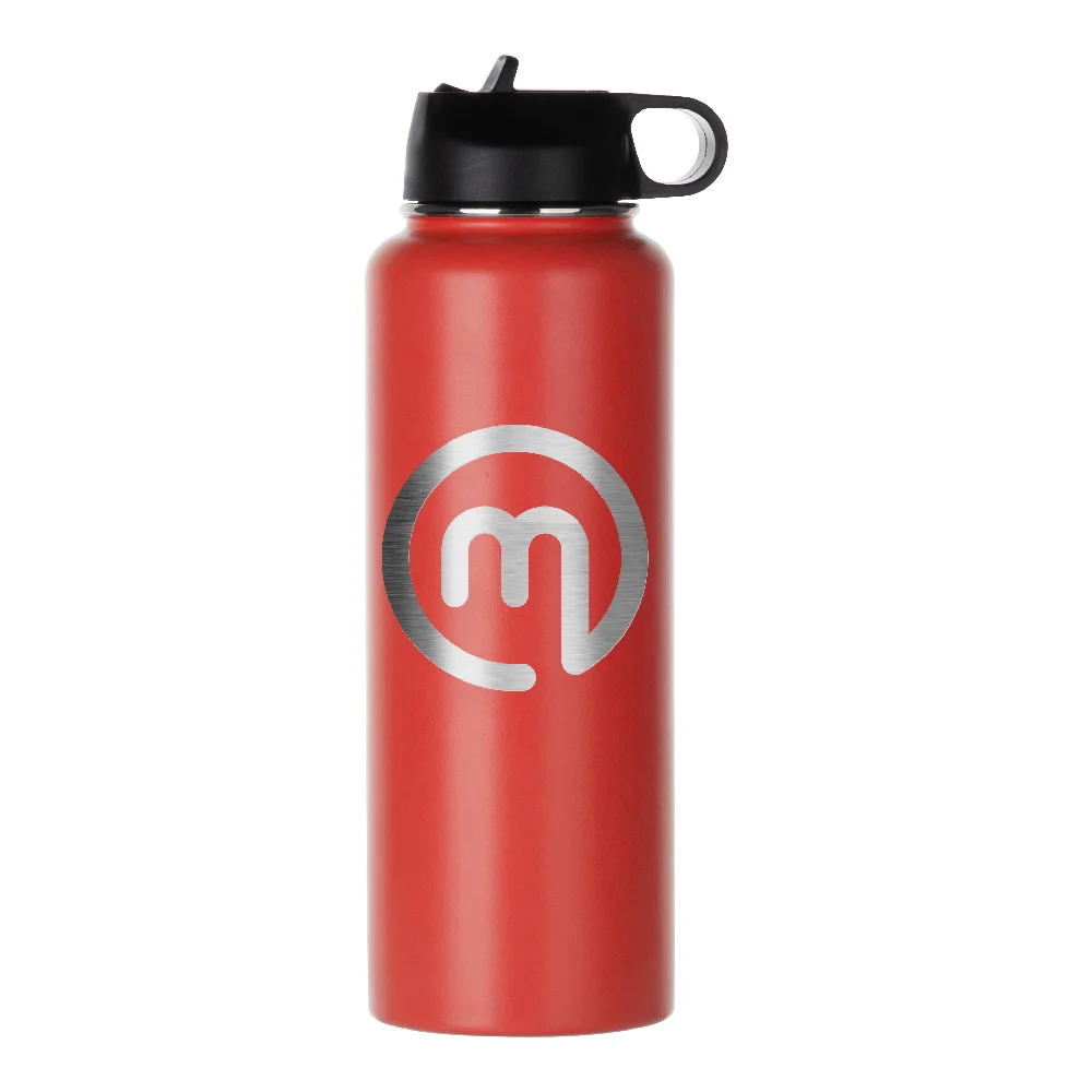 40oz 1200ml Large Powder Coated Blank Water Bottle (Red) thumbnail 2