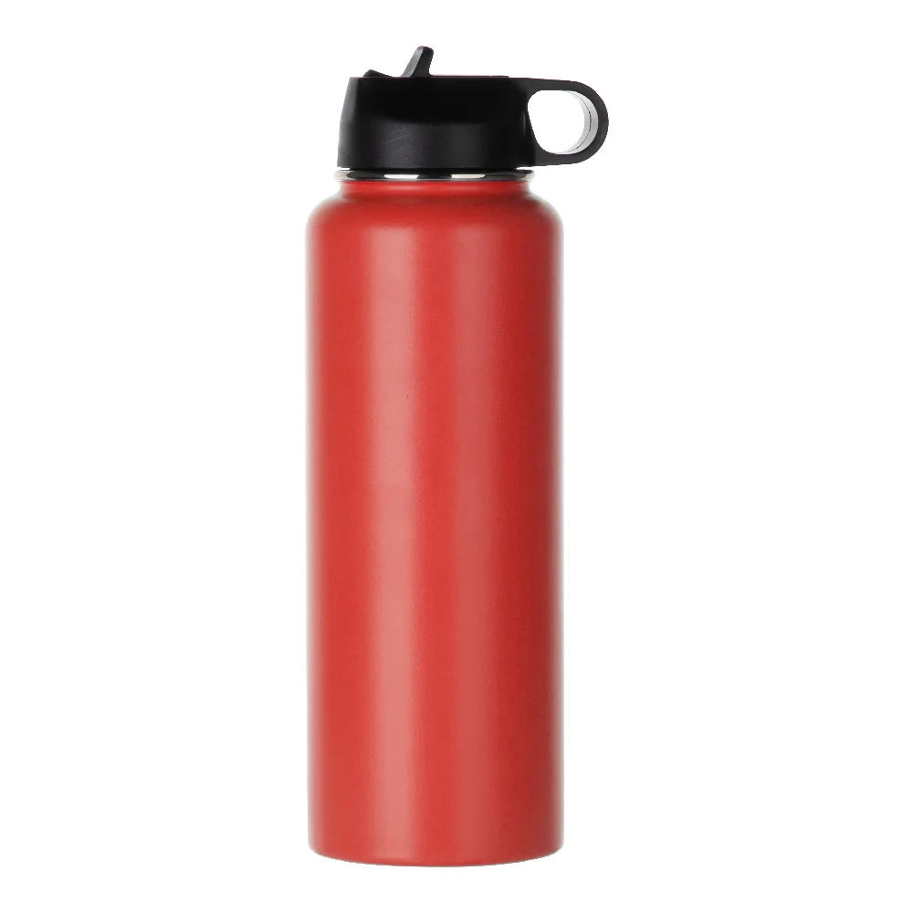 40oz 1200ml Large Powder Coated Blank Water Bottle (Red) thumbnail 1
