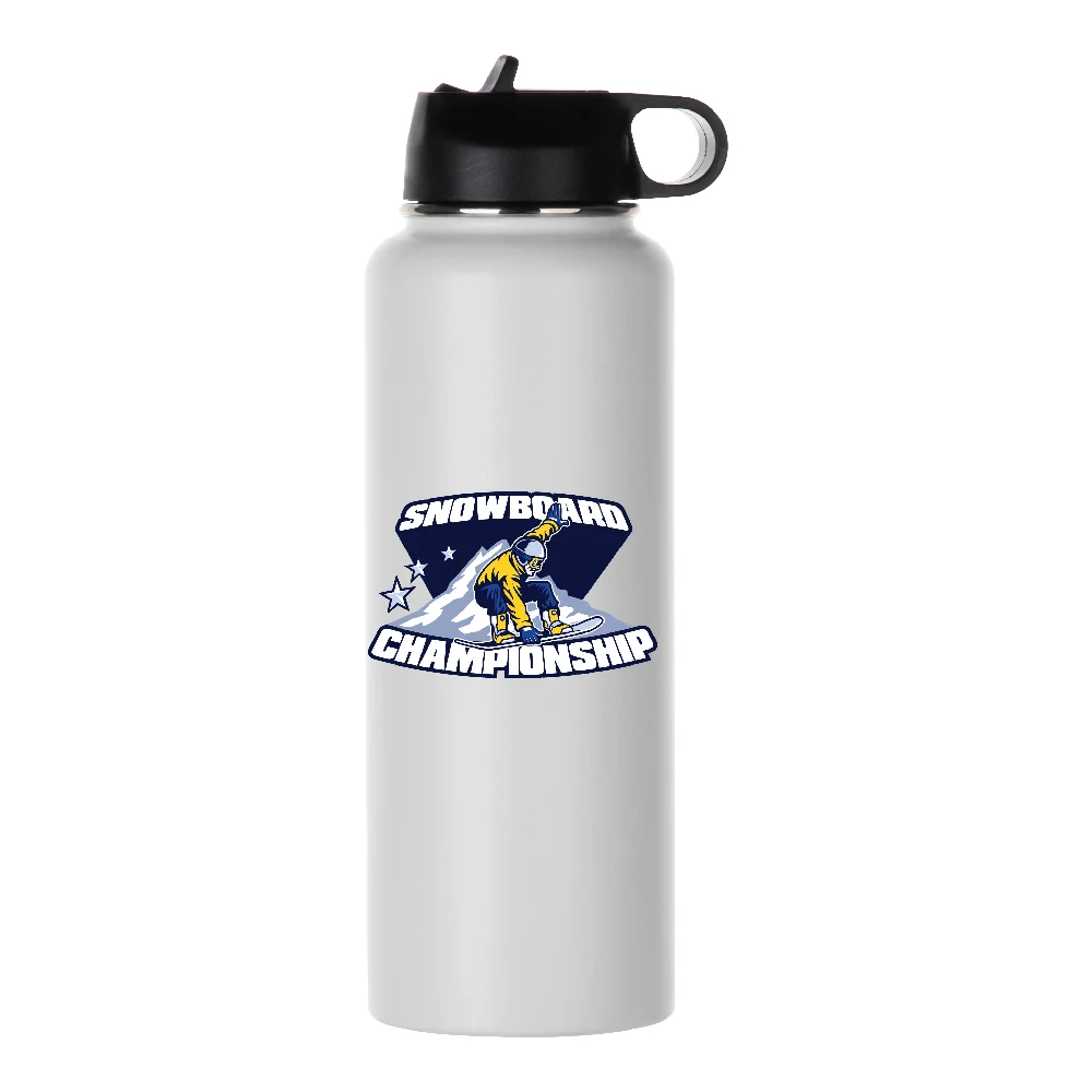 40oz 1200ml Large Powder Coated Blank Water Bottle (White) thumbnail 3