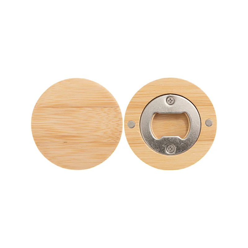 Sublimation Fridge Magnet & Bamboo Coaster & Bottle Opener (Round, 2.36")