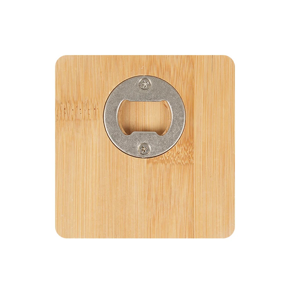Sublimation Bamboo Coaster & Bottle Opener (Square, 3.5") thumbnail 9