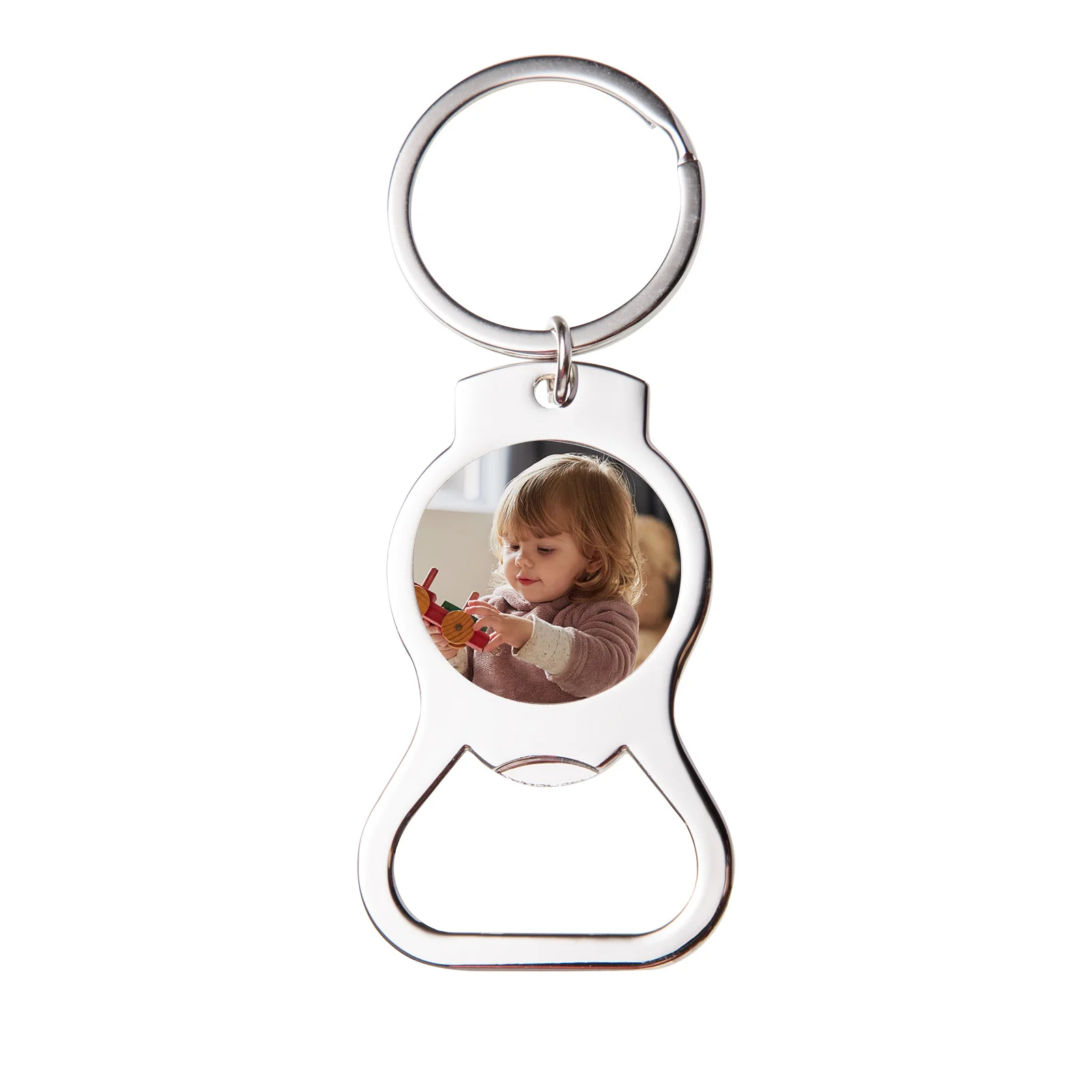 Sublimation Bottle Opener Keyring (Round) thumbnail 2