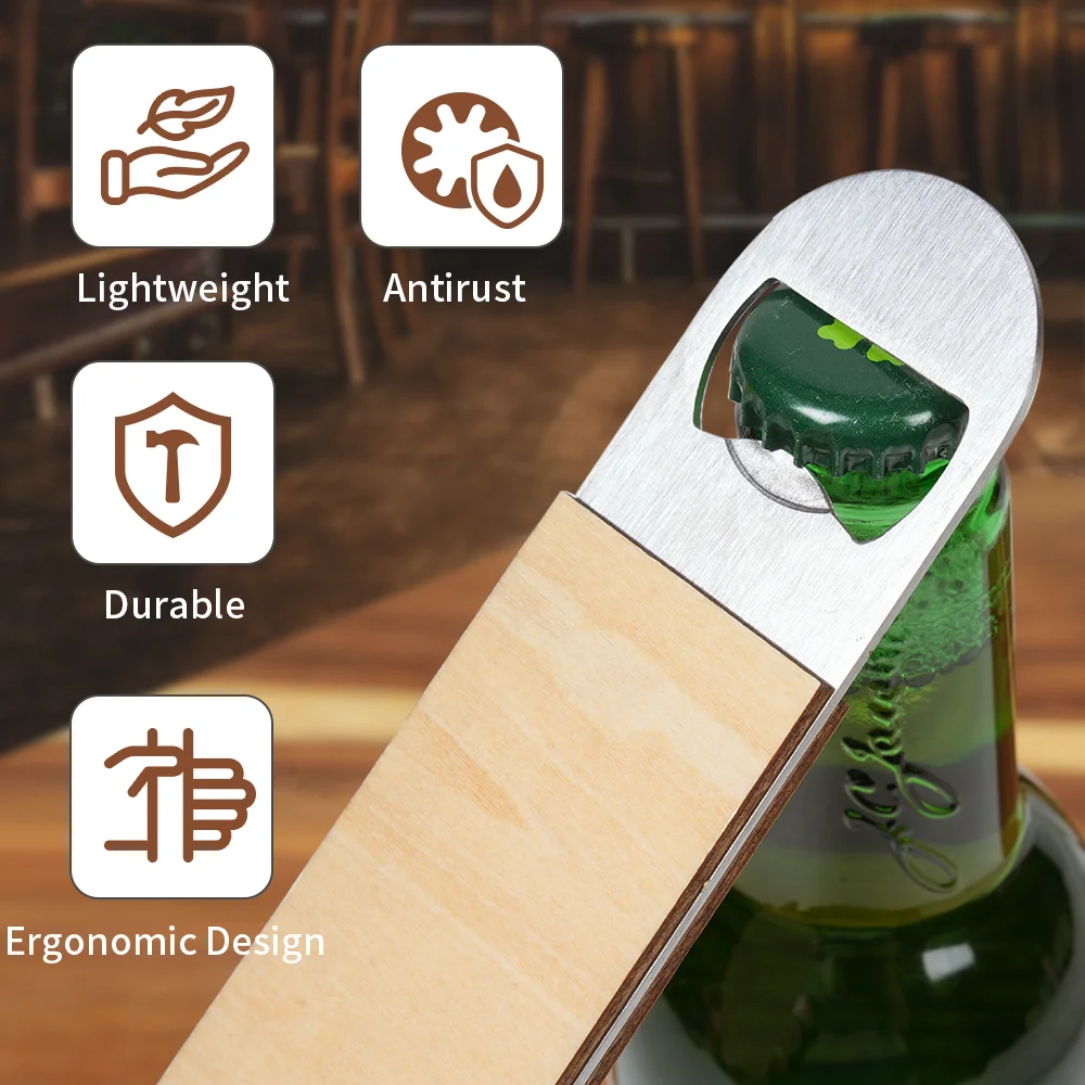 Sublimation Bottle Opener Double-sided Printable (Stainless Steel & Partial Plywood, 7x1.57") thumbnail 4