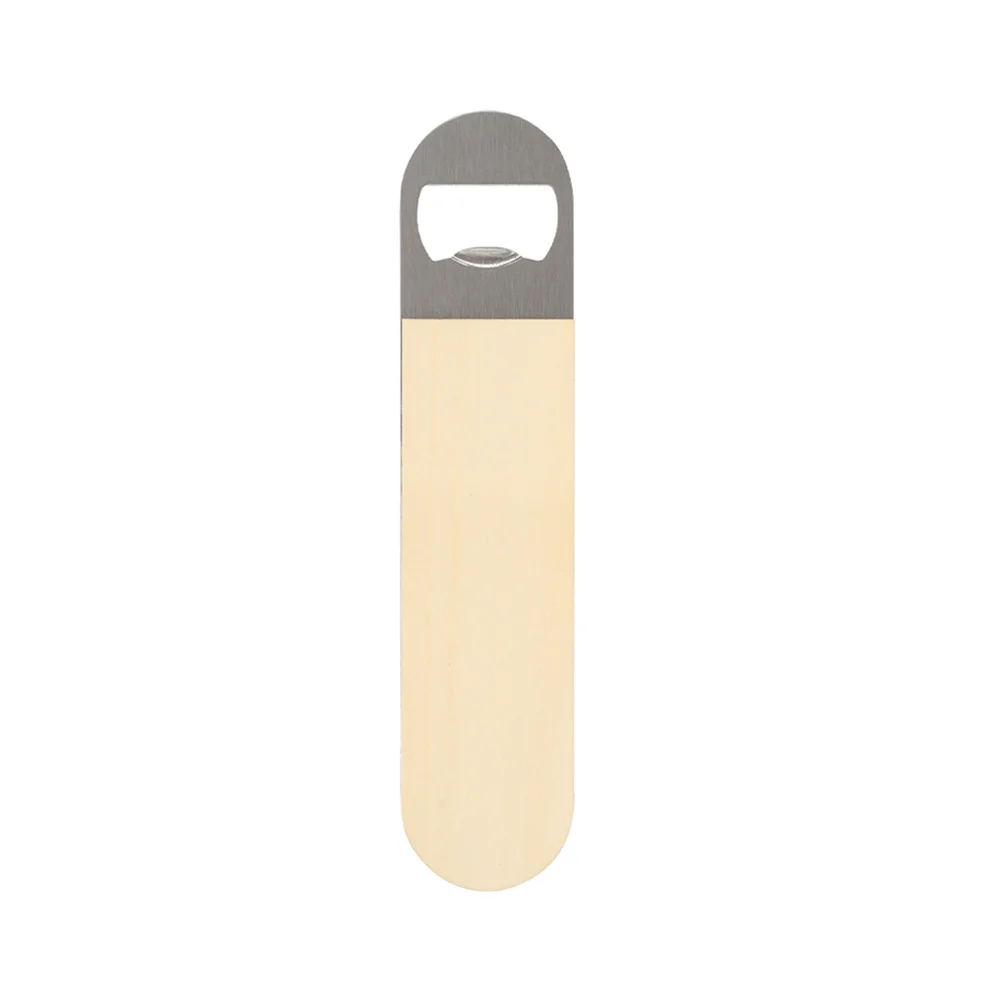 Sublimation Bottle Opener Double-sided Printable (Stainless Steel & Partial Plywood, 7x1.57")