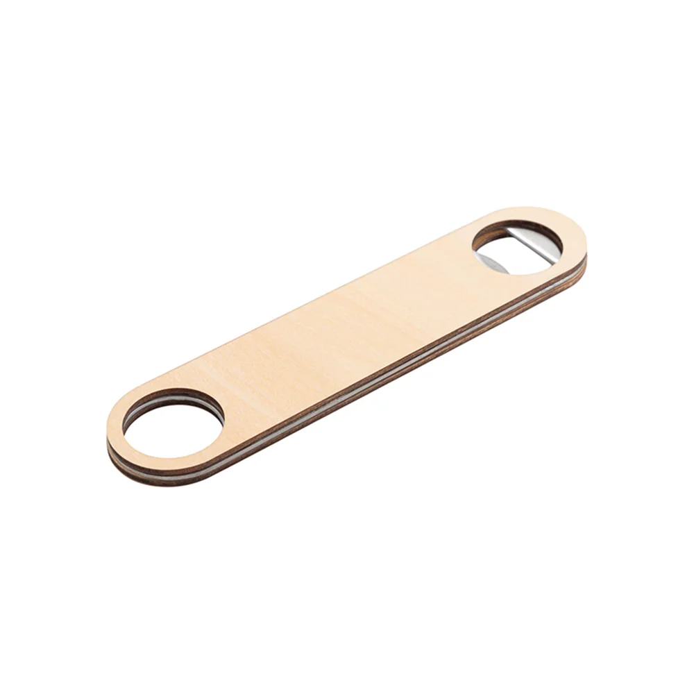 Sublimation Bottle Opener Double-sided Printable (Stainless Steel & Plywood, 7x1.57")