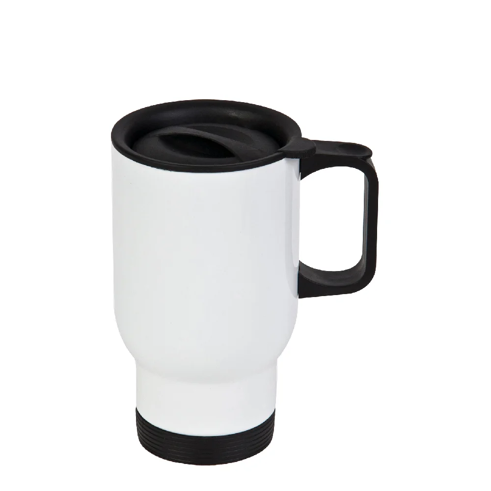 14oz Sublimation Stainless Steel Travel Mug (White) thumbnail 1