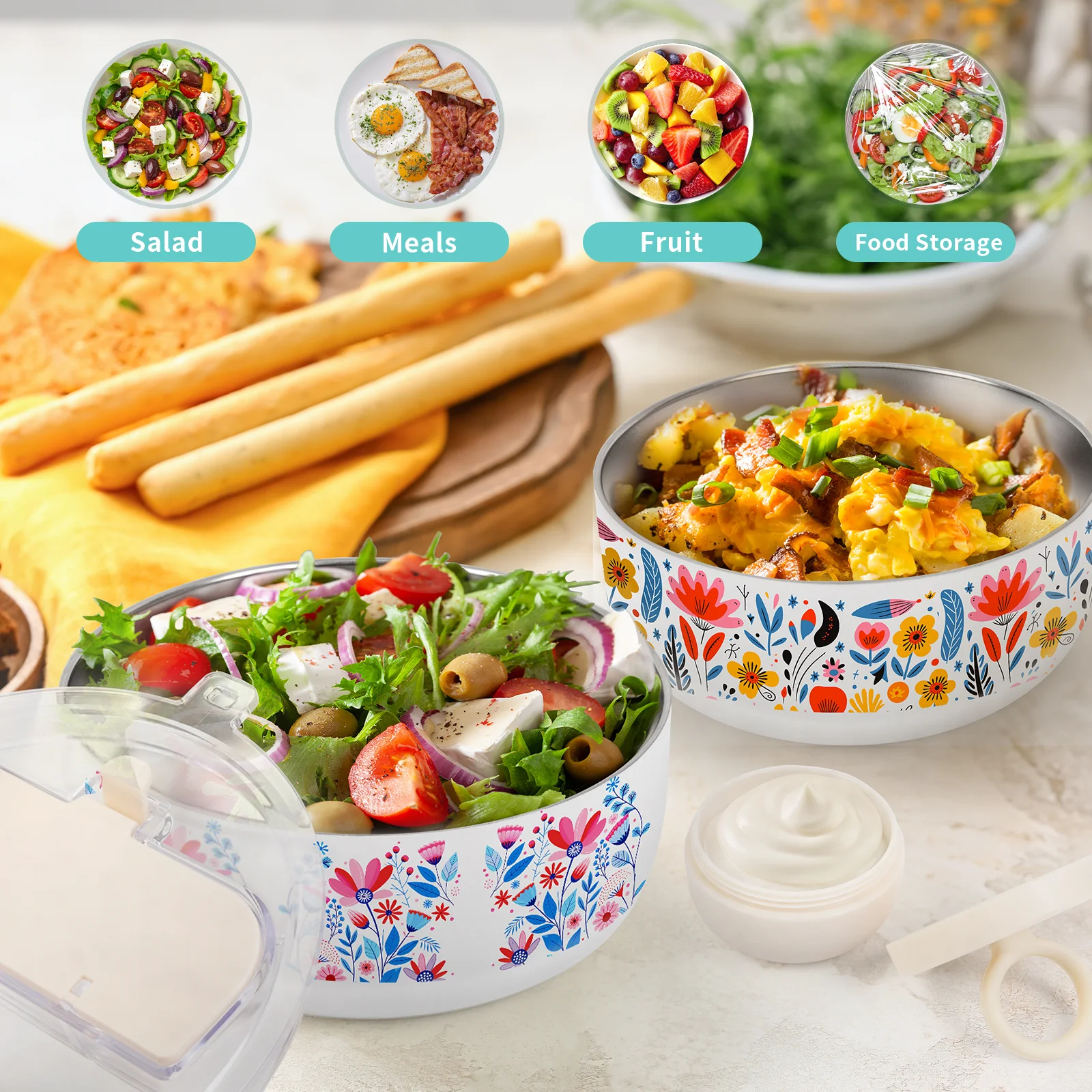 Sublimation Blank 1000ml Stainless Steel Salad Bowl thumbnail 8