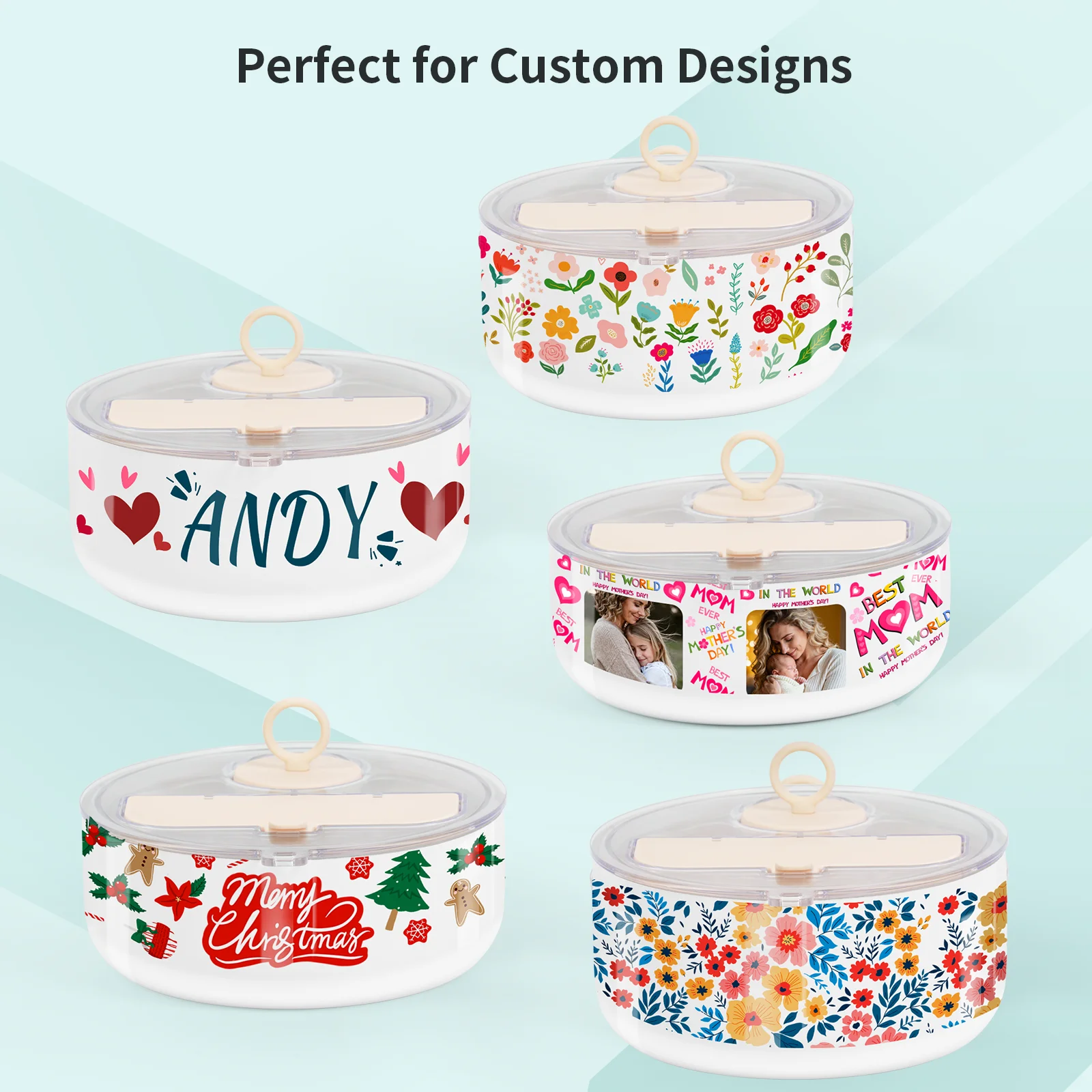 Sublimation Blank 1000ml Stainless Steel Salad Bowl thumbnail 10