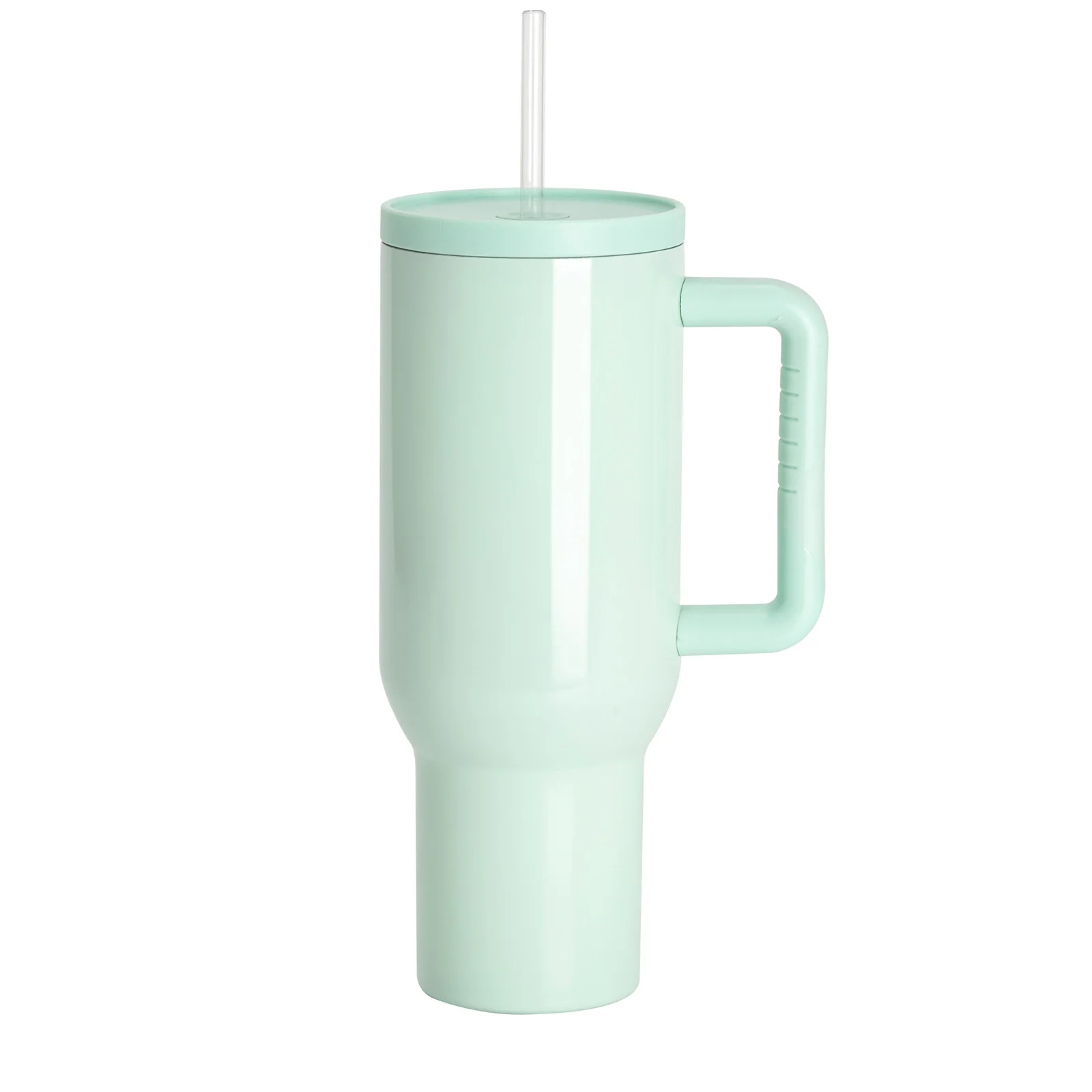 Sublimation 40oz/1200ml Stainless Steel Travel Tumbler with Lid & Straw (Glossy, Seaform Green)