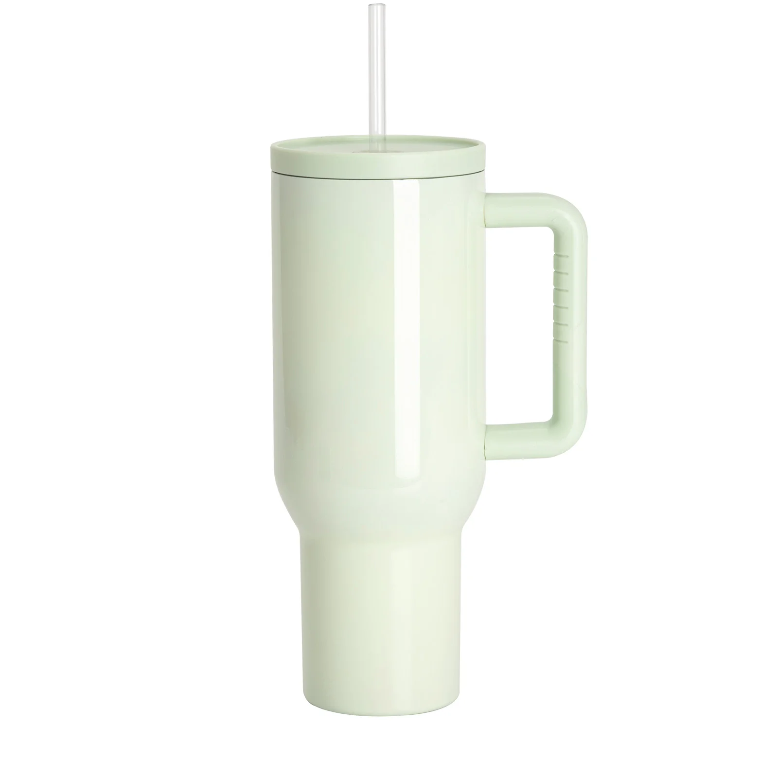 Sublimation 40oz/1200ml Stainless Steel Travel Tumbler with Lid & Straw (Glossy, Yellow Green)