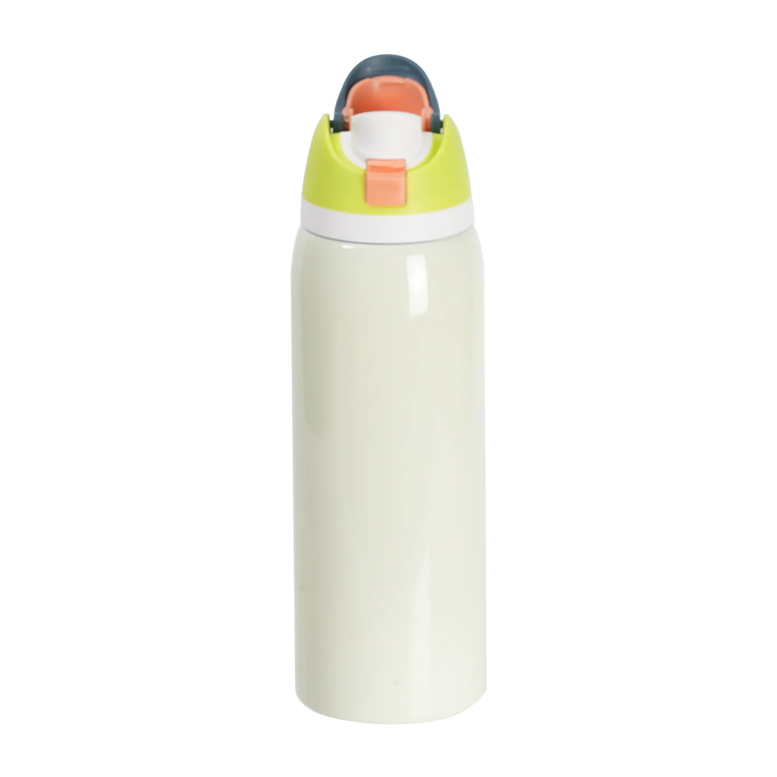 40oz 1200ml Sublimation Stainless Steel Water Bottle with Sip Spout and Push-button Lid with Lock (Glossy, Yellow-green) thumbnail 6