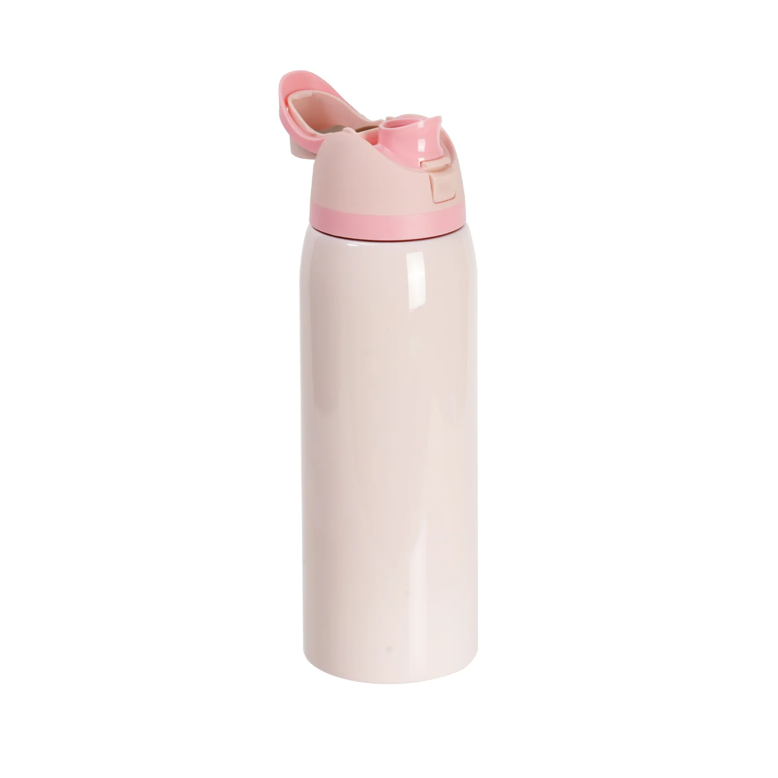 40oz 1200ml Sublimation Stainless Steel Water Bottle with Sip Spout and Push-button Lid with Lock (Glossy, Pink) thumbnail 6