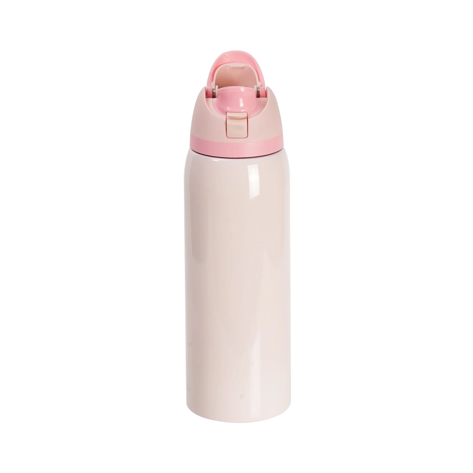 40oz 1200ml Sublimation Stainless Steel Water Bottle with Sip Spout and Push-button Lid with Lock (Glossy, Pink) thumbnail 7