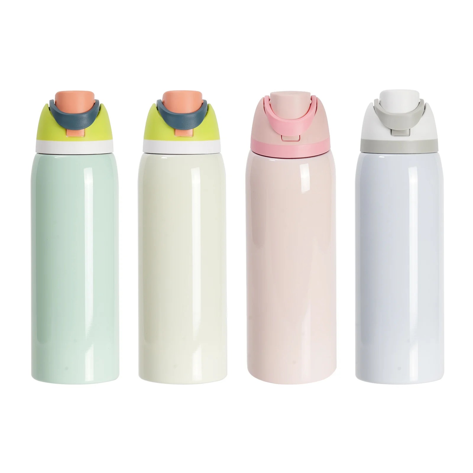 40oz 1200ml Sublimation Stainless Steel Water Bottle with Sip Spout and Push-button Lid with Lock (Glossy, Pink) thumbnail 8