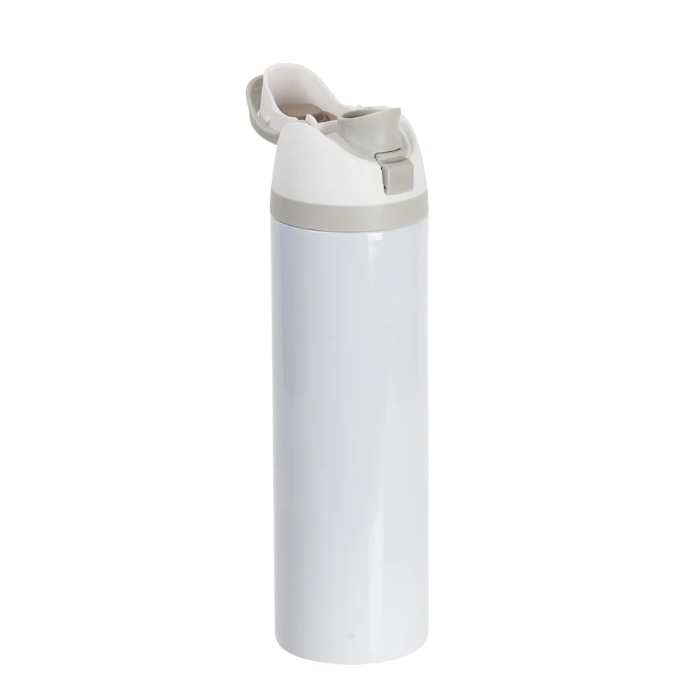 40oz 1200ml Sublimation Stainless Steel Water Bottle with Sip Spout and Push-button Lid with Lock (Glossy, Grey) thumbnail 7