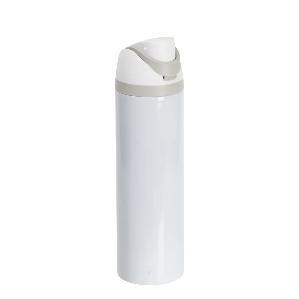 40oz 1200ml Sublimation Stainless Steel Water Bottle with Sip Spout and Push-button Lid with Lock (Glossy, Grey) thumbnail 8