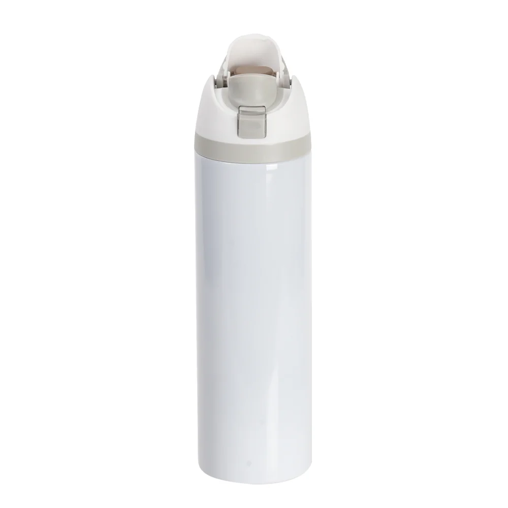 40oz 1200ml Sublimation Stainless Steel Water Bottle with Sip Spout and Push-button Lid with Lock (Glossy, Grey) thumbnail 1