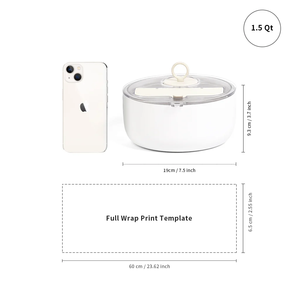 Sublimation Blank 1400ml Stainless Steel Salad Bowl thumbnail 3