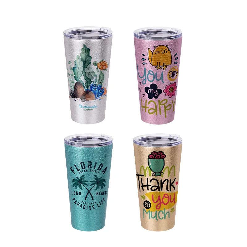 16oz 480ml Double Wall Stainless Steel Sublimation Tumbler (Glitter) thumbnail 2