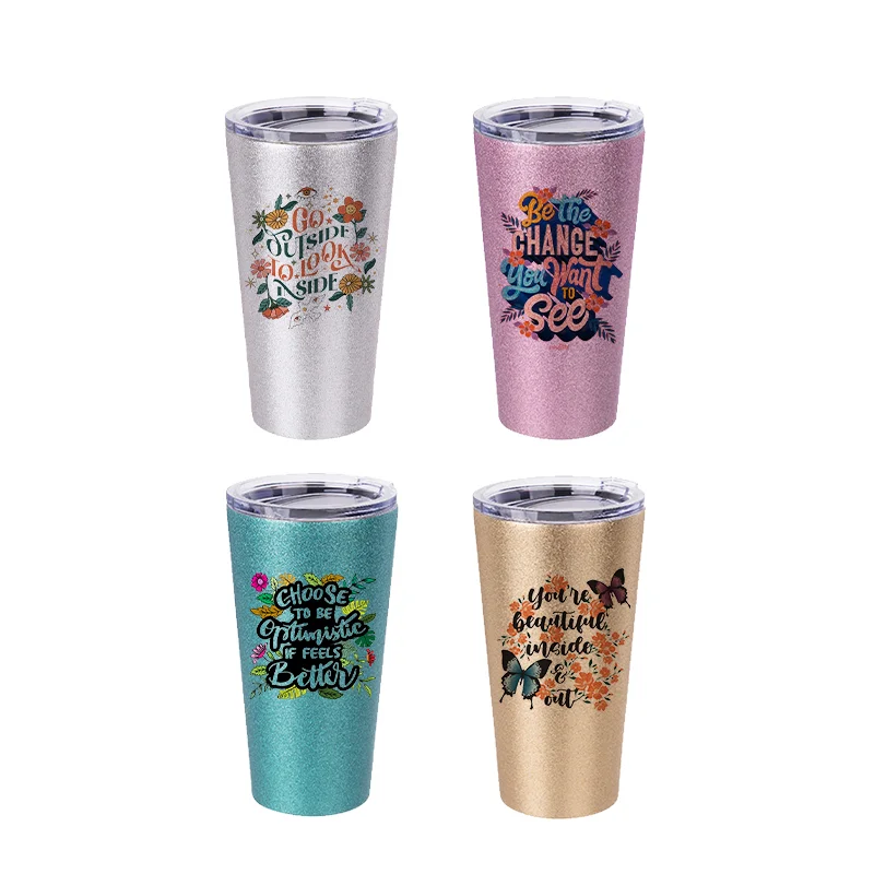 16oz 480ml Double Wall Stainless Steel Sublimation Tumbler (Glitter) thumbnail 9