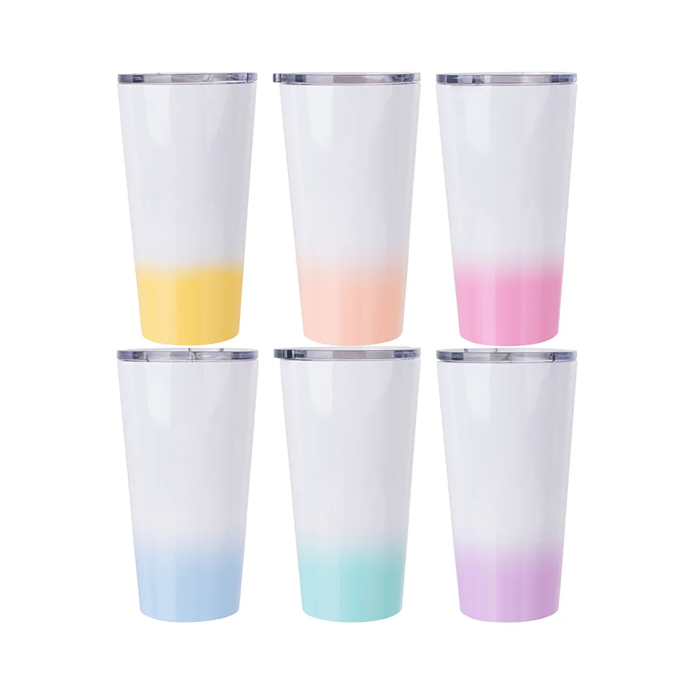 16oz 480ml Double Wall Stainless Steel Sublimation Tumbler (White/Custom Color) thumbnail 1