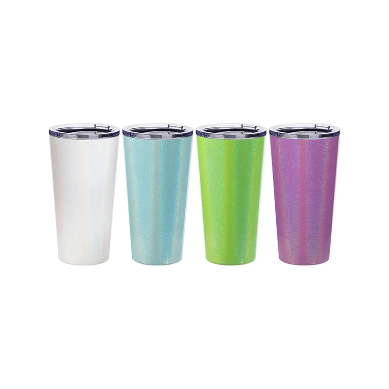 16oz 480ml Double Wall Stainless Steel Sublimation Tumbler (Rainbow Glitter) thumbnail 1