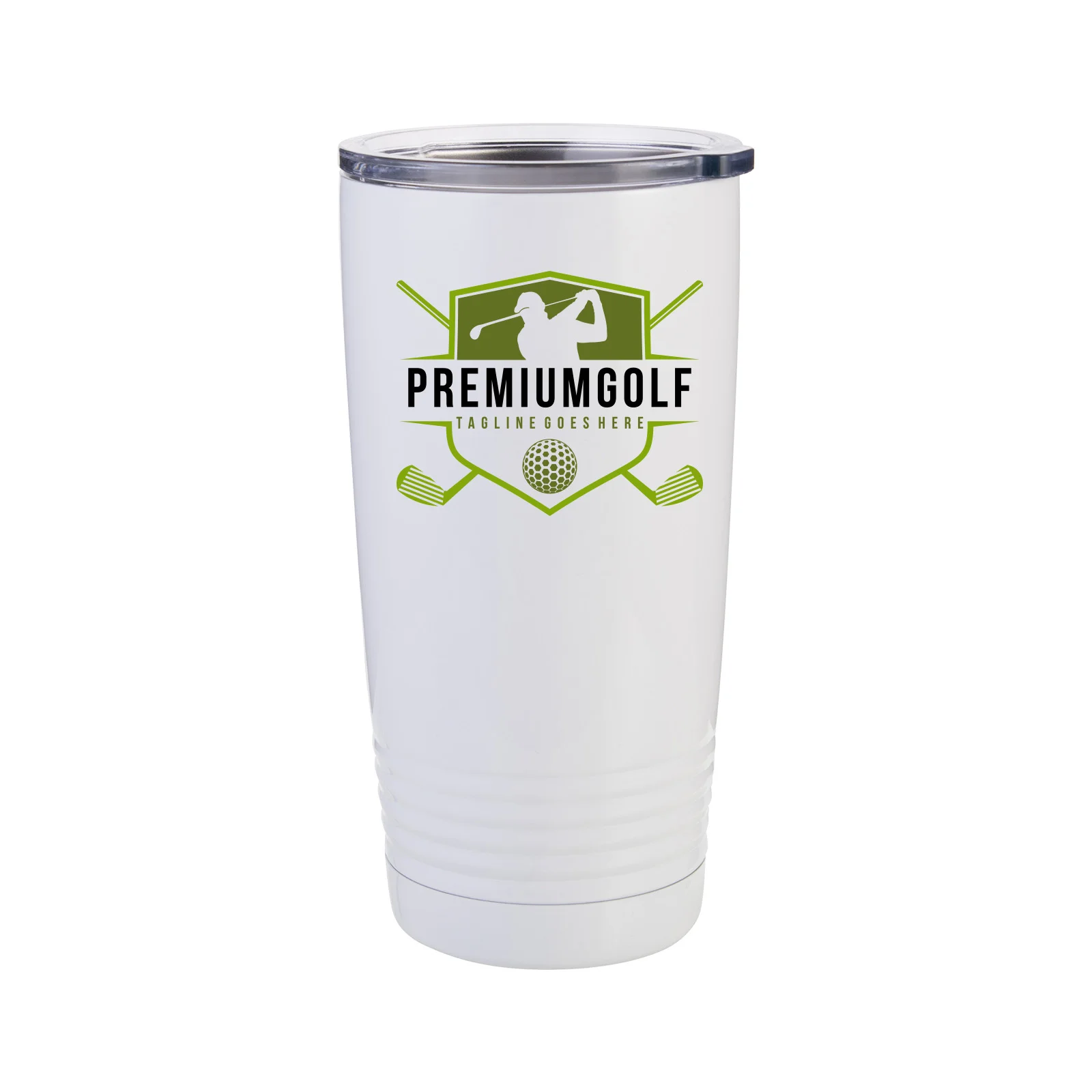 Sublimation 20oz Stainless Steel Tumbler with Ringneck Grip(White)