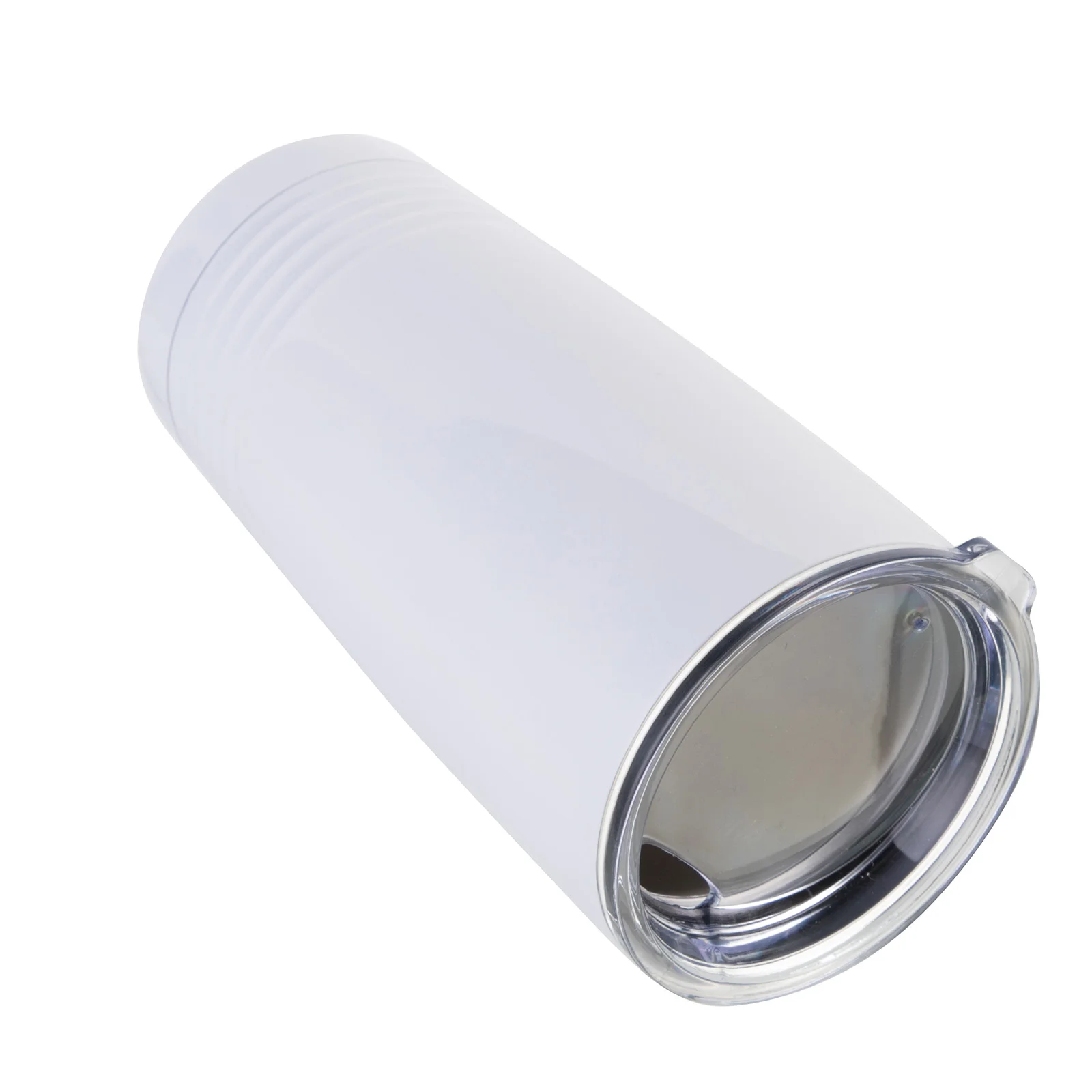 Sublimation 20oz Stainless Steel Tumbler with Ringneck Grip(White) thumbnail 5