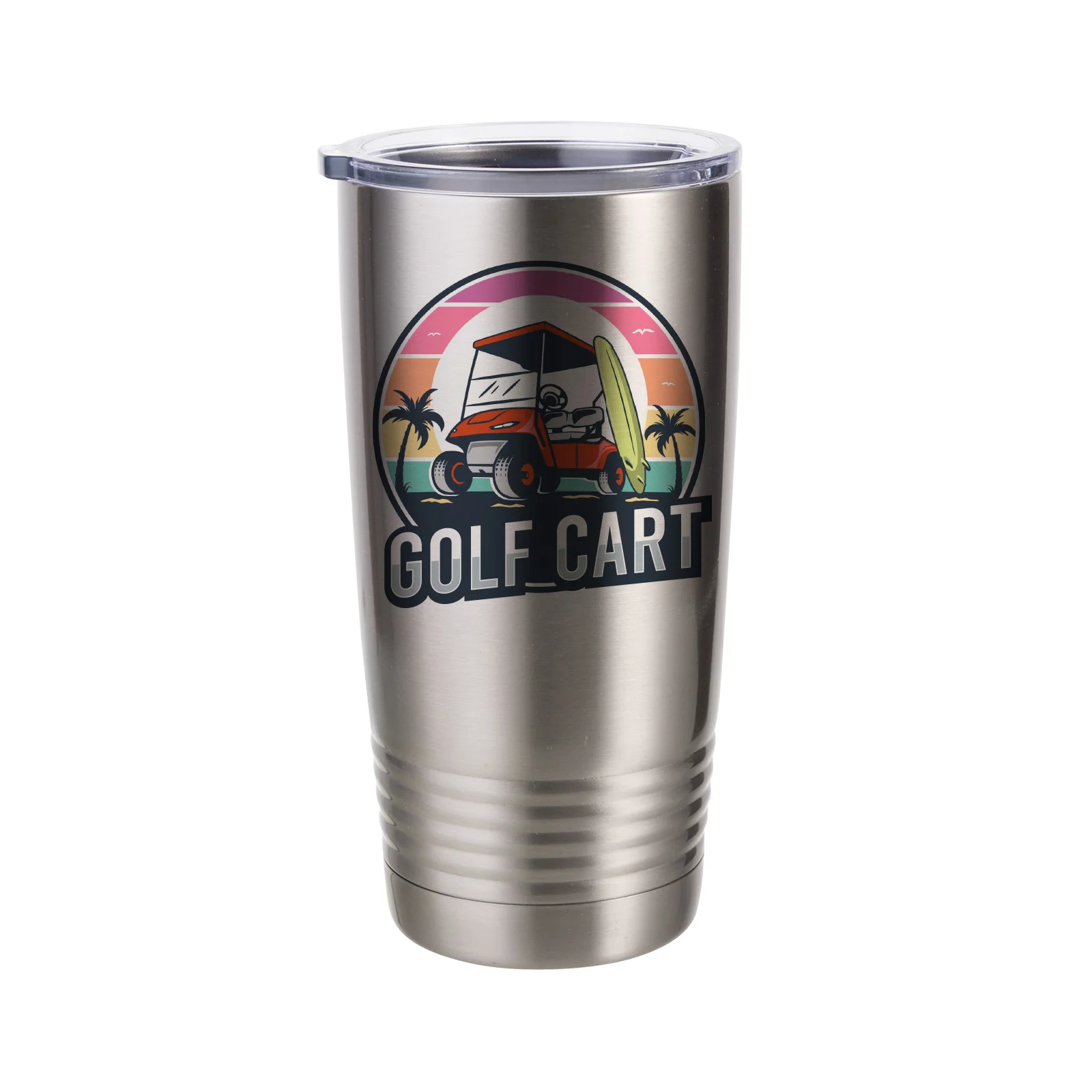 Sublimation 20oz Stainless Steel Tumbler with Ringneck Grip(Silver)