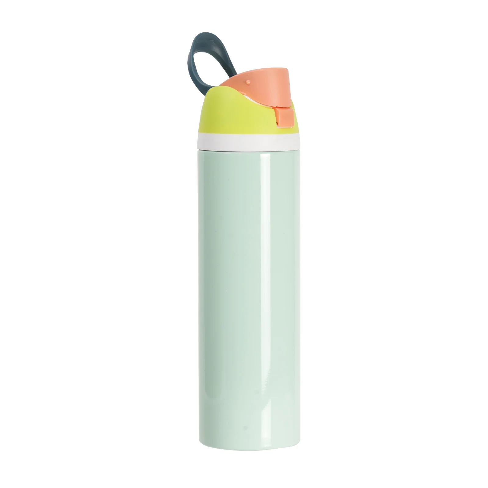 32oz 960ml Sublimation Stainless Steel Water Bottle with Sip Spout and Push-button Lid with Lock (Glossy, Light Green) thumbnail 6